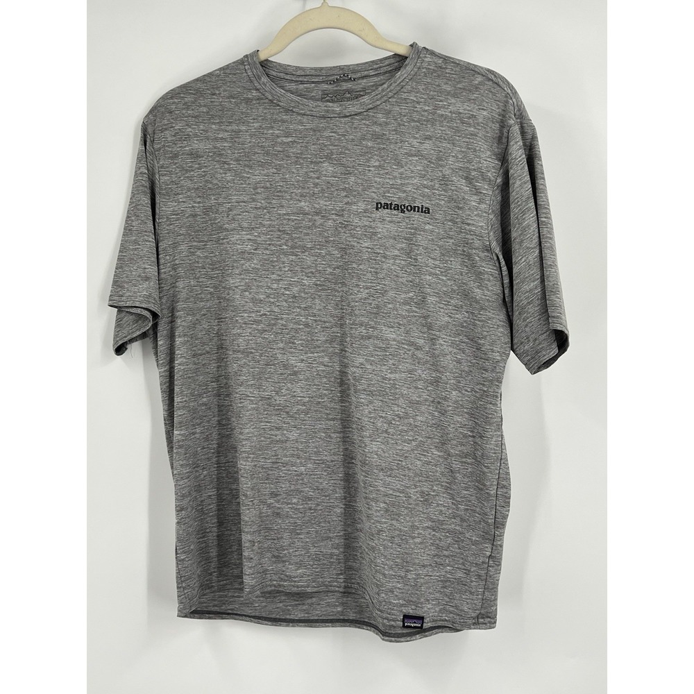 Patagonia Capilene Cool Daily Short Sleeve Shirt Medium Gray 50+ UPF Performance